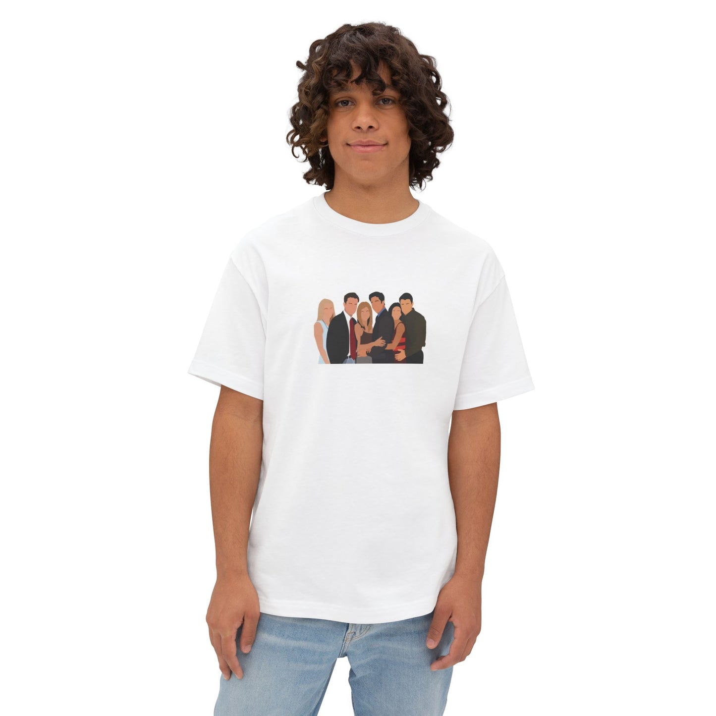 “The One with the Perfect Tee”- UNISEX White F.R.I.E.N.D.S title t-shirt, 100% soft cotton