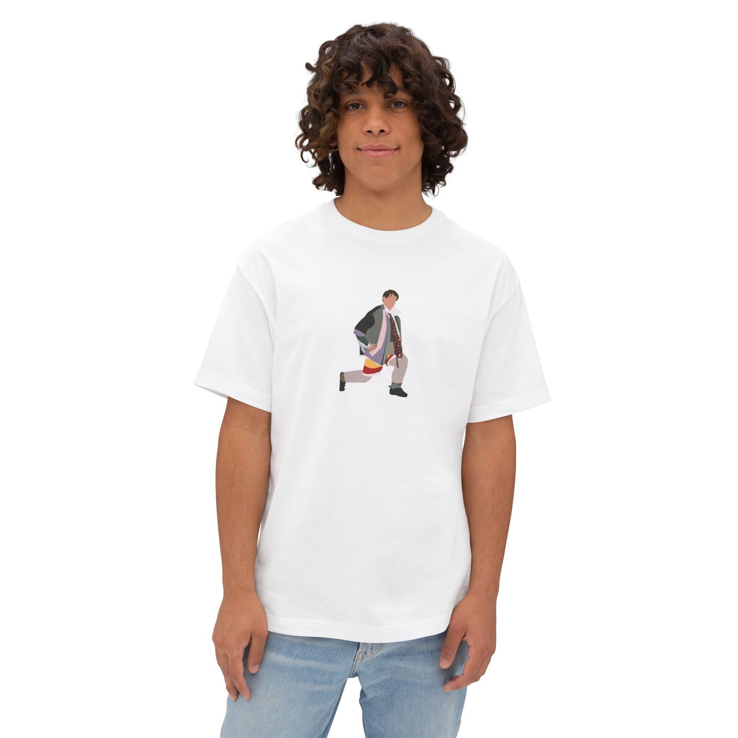 "The one with the Lunges Tee", UNISEX White F.R.I.E.N.D.S title t-shirt, 100% soft cotton