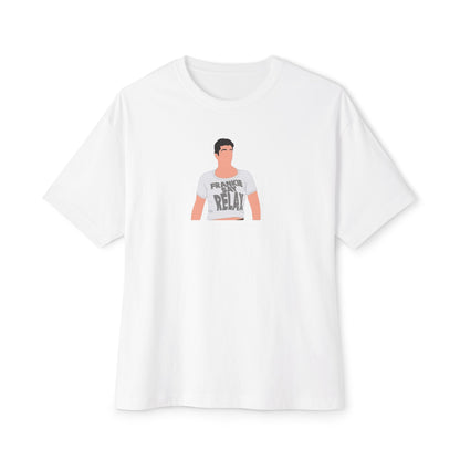 "The one where Ross wears 'Frankie says relax' t-shirt",UNISEX White F.R.I.E.N.D.S title t-shirt, 100% soft cotton